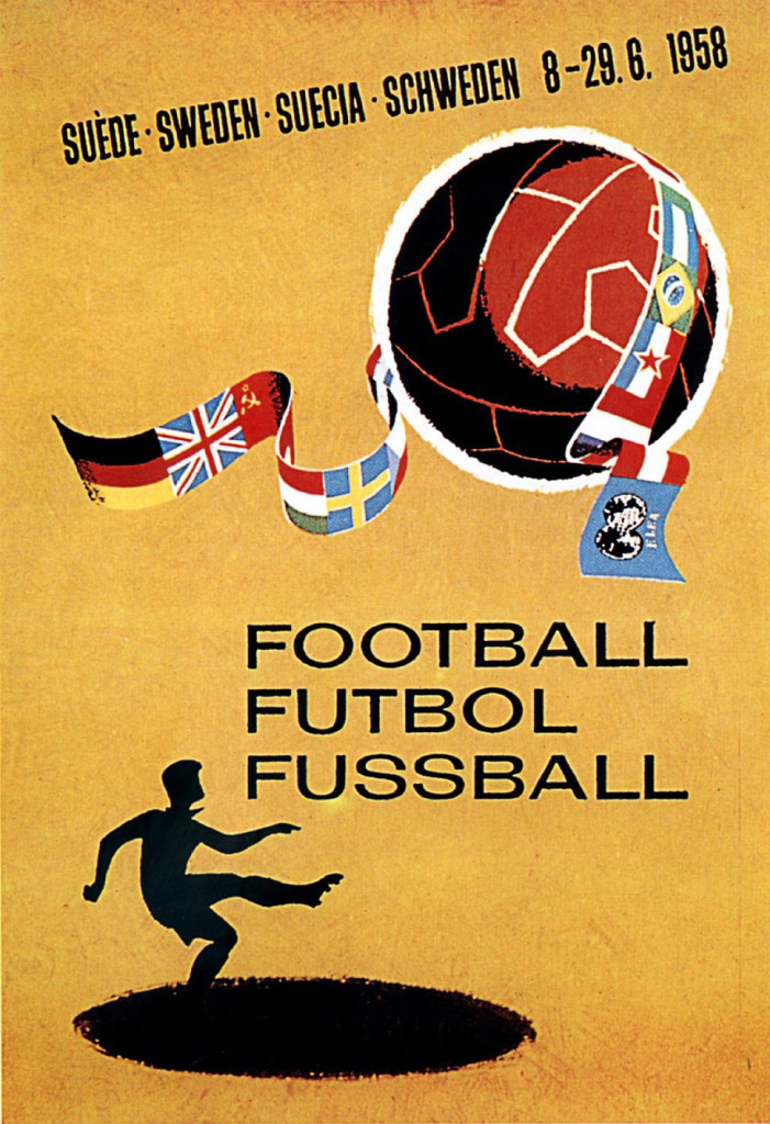 1958 World Cup Poster Sweden